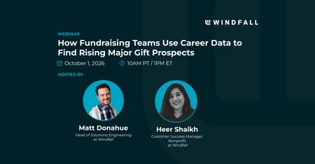 How Fundraising Teams Use Career Data to Find Rising Major Gift Prospects