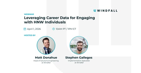 Leveraging Career Data for Engaging with HNW Individuals