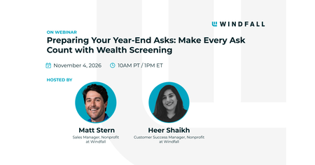 Preparing Your Year-End Asks: Make Every Ask Count with Wealth Screening