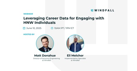 Leveraging Career Data for Engaging with  HNW Individuals