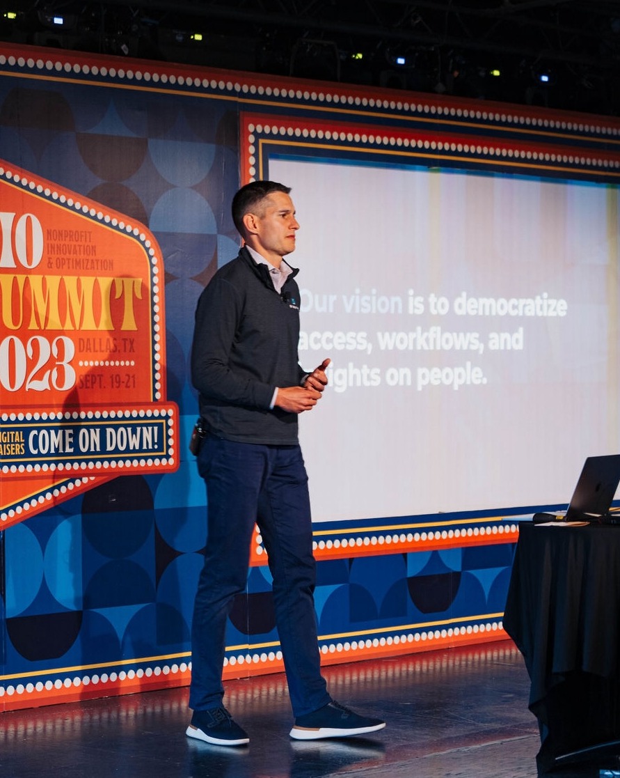Windfall COO, Dan Stevens presenting at a conference